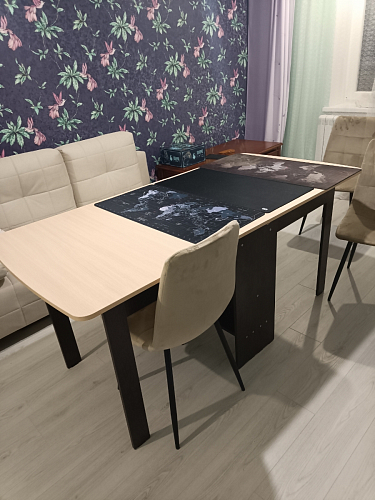 Стол обеденный раздвижной СтК7 дуб молочный фото покупателя 236