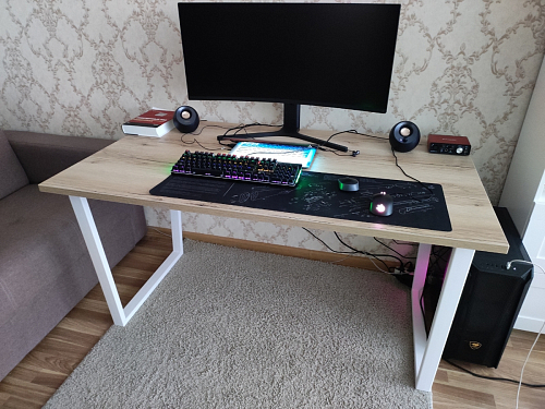 Деревянный стол Лота Лофт 120x75 дуб крафт табачный / черный матовый фото покупателя 355