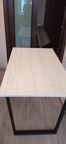 Деревянный стол Лота Лофт 120х75 белый матовый / дуб крафт золотой фото покупателя 1025