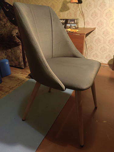 Стул на металлокаркасе Morgan light blue / black фото покупателя 15