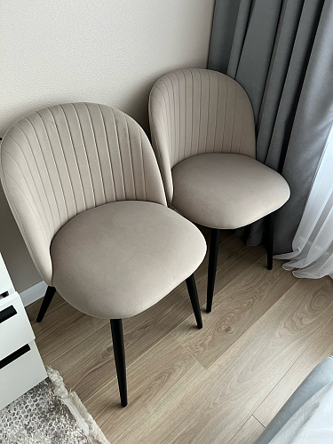 Стул на металлокаркасе Gabi gray / black фото покупателя 34