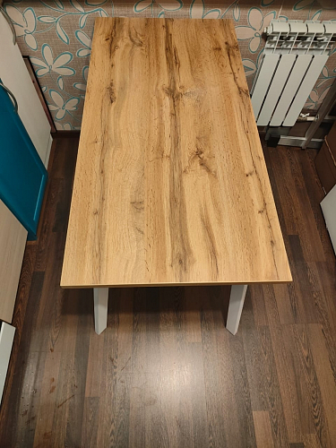 Стол Тринити Лофт 120 32 мм дуб галифакс табако / черный матовый фото покупателя 682