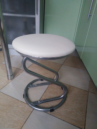 Табурет 02 №5 КЗ№ Экотекс 3022 хром / серый фото покупателя 1