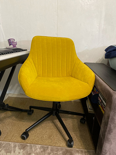 Компьютерное кресло Dublin/Дублин хром / вельвет серый фото покупателя 11