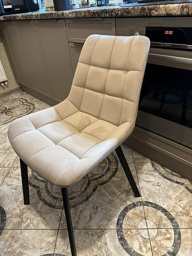 Стул на металлокаркасе Челси велюр коричневый / черный каркас фото покупателя 19