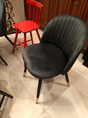 Стул на металлокаркасе Gabi 1 light purple / black / gold фото покупателя 51