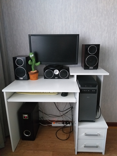 Стол компьютерный Джаз-24 правый венге фото покупателя 69