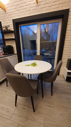 Стул на металлокаркасе Kora light blue / white фото покупателя 257