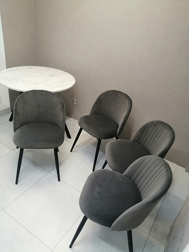 Стул на металлокаркасе Gabi gray / black фото покупателя 382