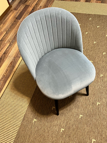 Стул на металлокаркасе Gabi 1 light blue / black / gold фото покупателя 59