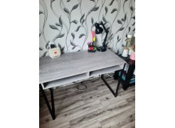 Письменный стол Леон Лофт бетон / черный матовый фото покупателя 126