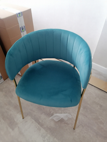 Стул на металлокаркасе Kamelia светло-фиолетовый / золотой фото покупателя 9