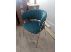 Стул на металлокаркасе Kamelia зеленый / золото фото покупателя 10