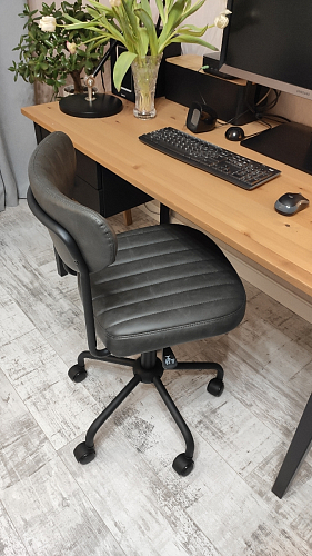 Компьютерное кресло Slim/Слим искусственная кожа grey серый фото покупателя 10