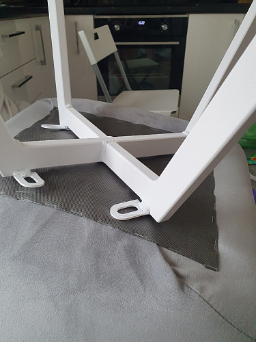 Стул на металлокаркасе Чилли К светло-серый велюр / черный каркас фото покупателя 111