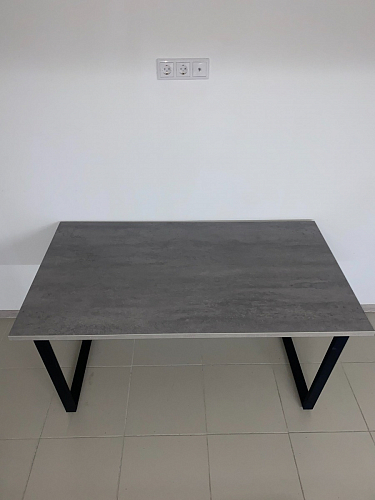 Стол Лота Лофт 120 32 мм бетон / черный матовый фото покупателя 260