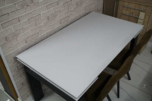 Стеклянный стол Давос белый / венге из шоурума 3