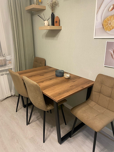 Стол раскладной Лота Лофт 120 25 мм юта / черный матовый фото покупателя 411