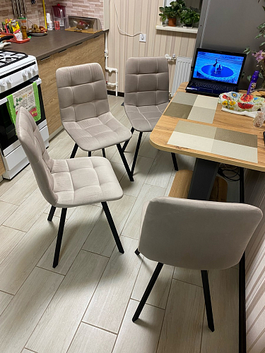 Стул на металлокаркасе Чилли черный / зеленый фото покупателя 1129