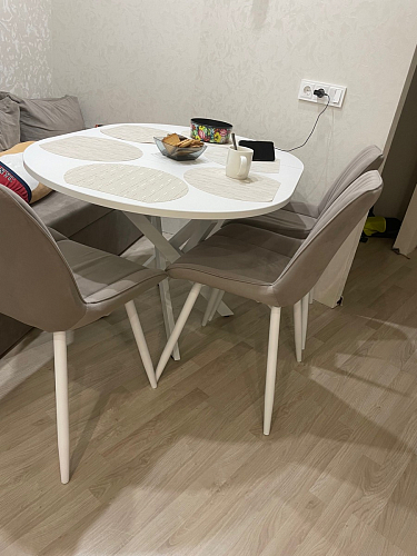 Стул на металлокаркасе Седа К латте / черный фото покупателя 188