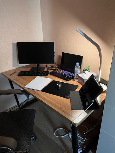 Деревянный стол Лота Лофт 120х75 белый матовый / дуб крафт золотой фото покупателя 44