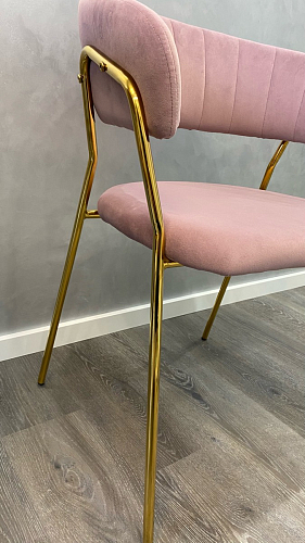 Стул на металлокаркасе Kamelia голубой / голубой / золотой фото покупателя 70