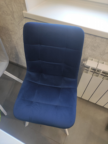 Стул на металлокаркасе Чилли К светло-серый велюр / черный каркас фото покупателя 1363