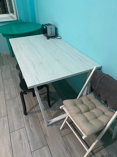 Стол Лота Лофт 140 25 мм черный матовый / бетон фото покупателя 146