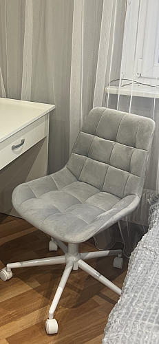 Компьютерное кресло Честер экокожа бежевая / белый фото покупателя 2