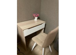 Стул на металлокаркасе Чилли синяя ткань / белый фото покупателя 188