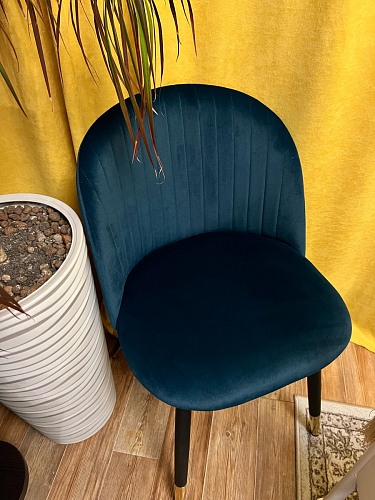 Стул на металлокаркасе Gabi dark beige / black / silver фото покупателя 200