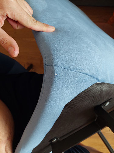 Стул на металлокаркасе Чилли синий / белый фото покупателя 766