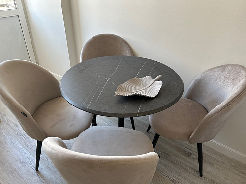 Стол Тулип 90х73 дуб вотан / белый фото покупателя 27