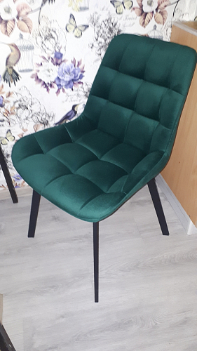 Стул на металлокаркасе Челси бежевый / черный фото покупателя 144