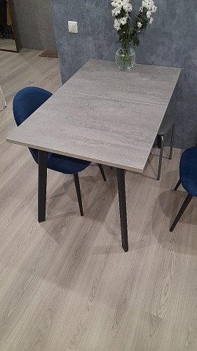 Стол Тринити Лофт 120 32 мм дуб галифакс табако / черный матовый фото покупателя 70