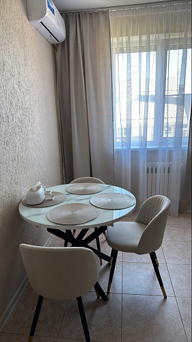 Стул на металлокаркасе Gabi 1 light blue / black / gold фото покупателя 365