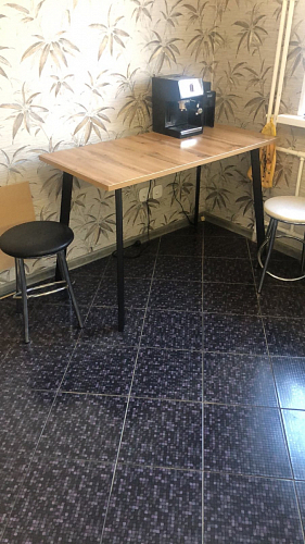 Стол Тринити Лофт 140 25 мм дуб делано темный / белый фото покупателя 178