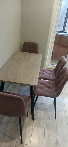 Стол Тринити Лофт 120 32 мм дуб галифакс табако / черный матовый фото покупателя 673