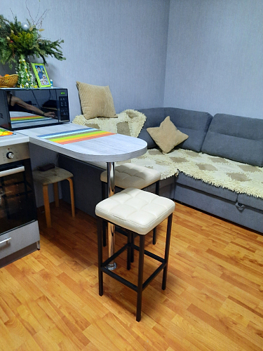 Барный стул Лофт ткань канди грей / черный матовый фото покупателя 65