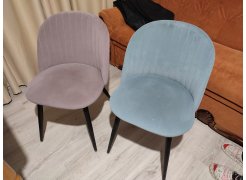 Стул на металлокаркасе Gabi 1 light purple / black фото покупателя 923