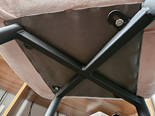 Стул на металлокаркасе Баодин К крутящийся фиолетовый teddy 944 / черный фото покупателя 7