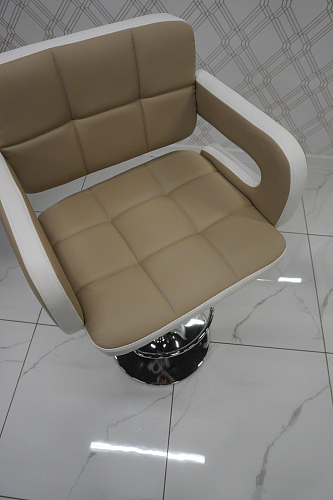 Барный стул Bent бежевый / белый из шоурума 1