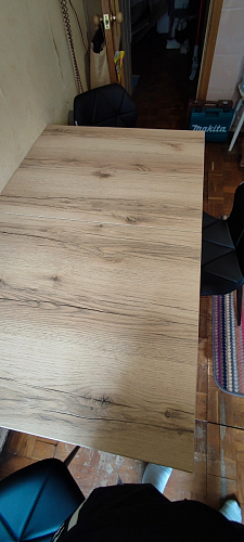 Стол Лота Лофт 140 25 мм черный матовый / бетон фото покупателя 821