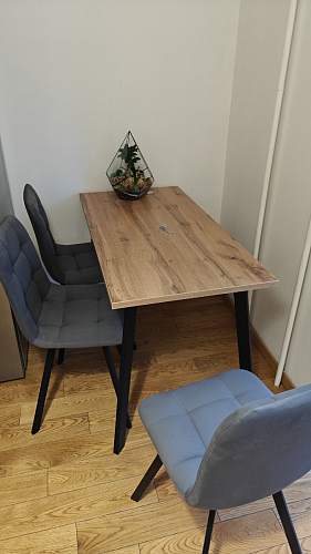 Обеденная группа Эделин темно-серый / бетон / черный матовый фото покупателя 14