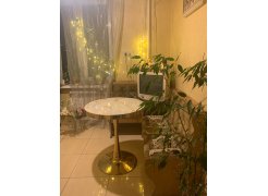 Деревянный стол Dorian 70x75 бежевый / золотой фото покупателя 15