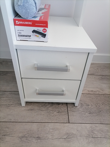 Стол компьютерный Джаз-24 правый белый фото покупателя 189