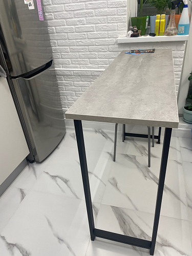 Барная стойка Дилан Лофт 120х60х90 бетон фото покупателя 50