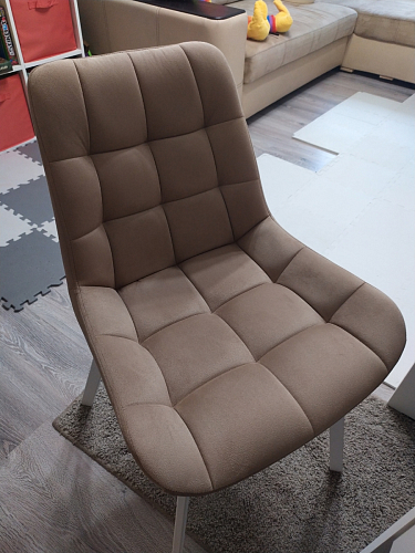 Стул на металлокаркасе Челси велюр коричневый / черный каркас фото покупателя 118