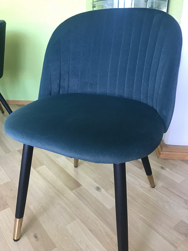 Стул на металлокаркасе Gabi 1 line light blue / black фото покупателя 117