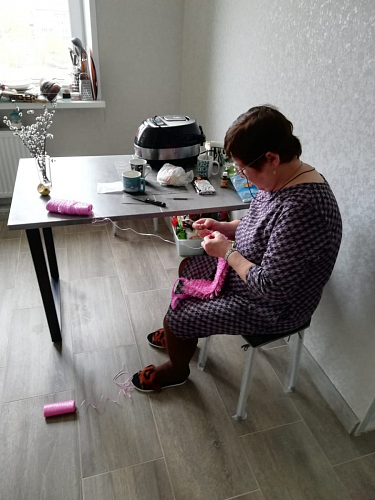 Стол Лота Лофт 120 32 мм бетон / черный матовый фото покупателя 98